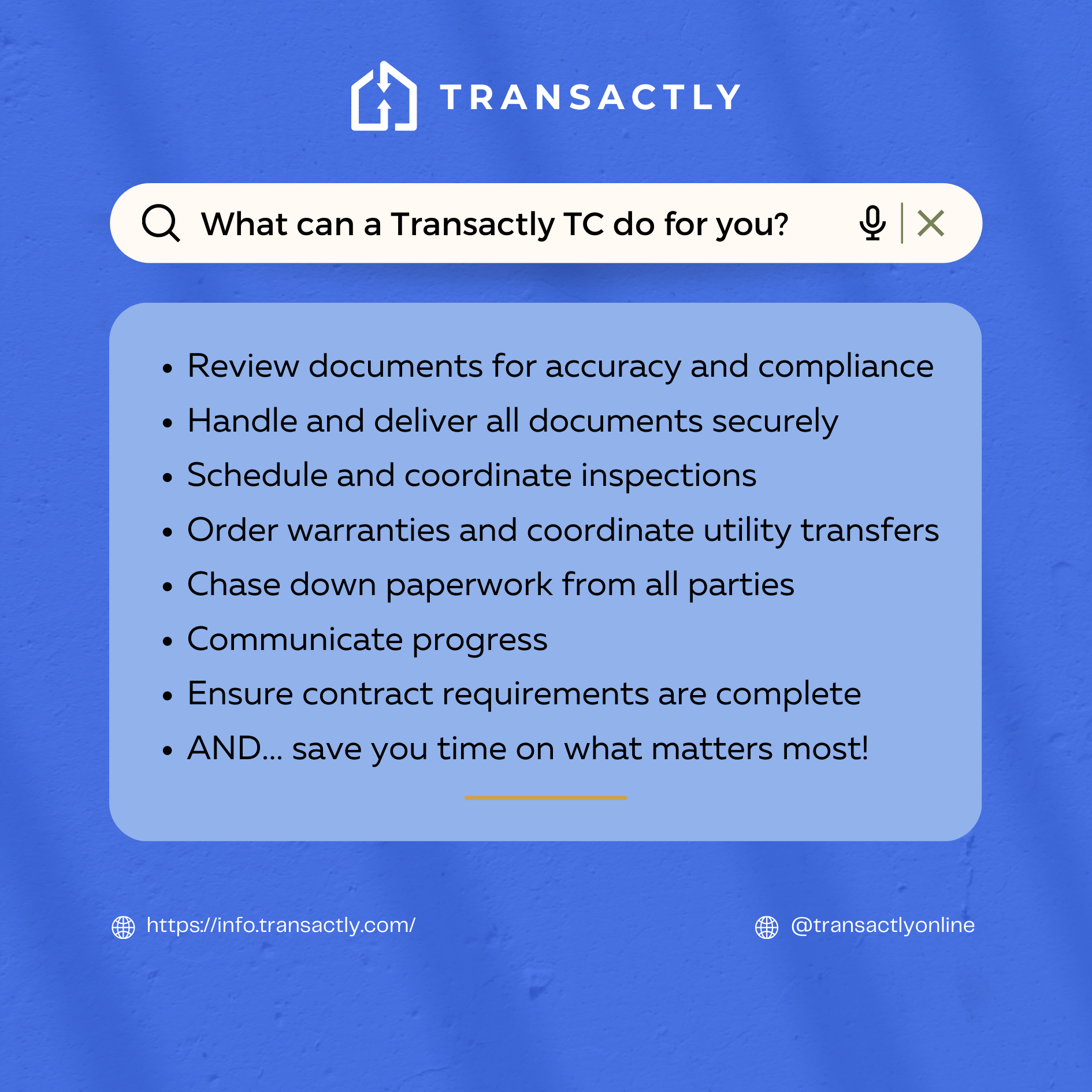 What can a Transactly TC do for you 314